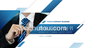 蓝色商务行业通用商业项目计划书PPT模板