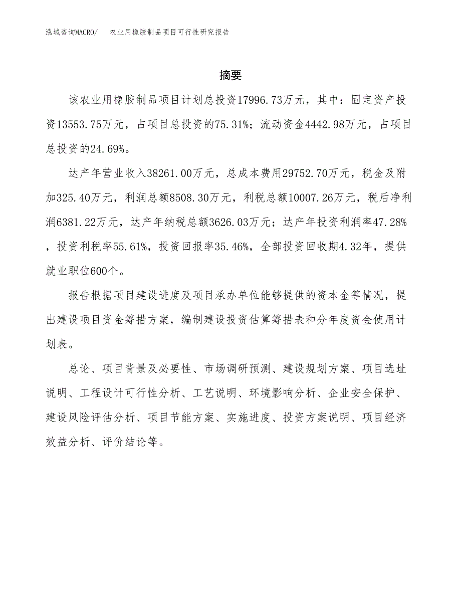 农业用橡胶制品项目可行性研究报告建议书.docx_第2页