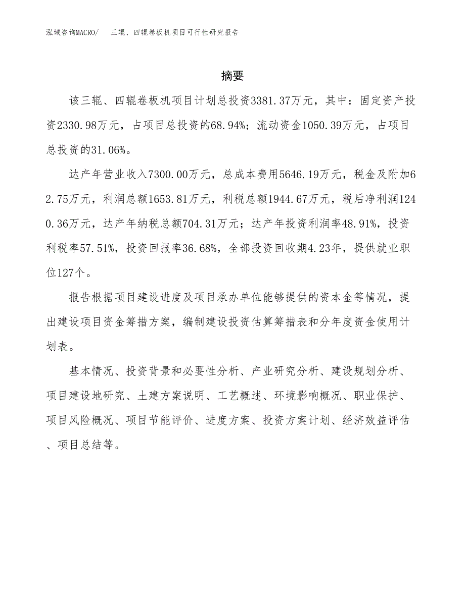 三辊、四辊卷板机项目可行性研究报告建议书.docx_第2页