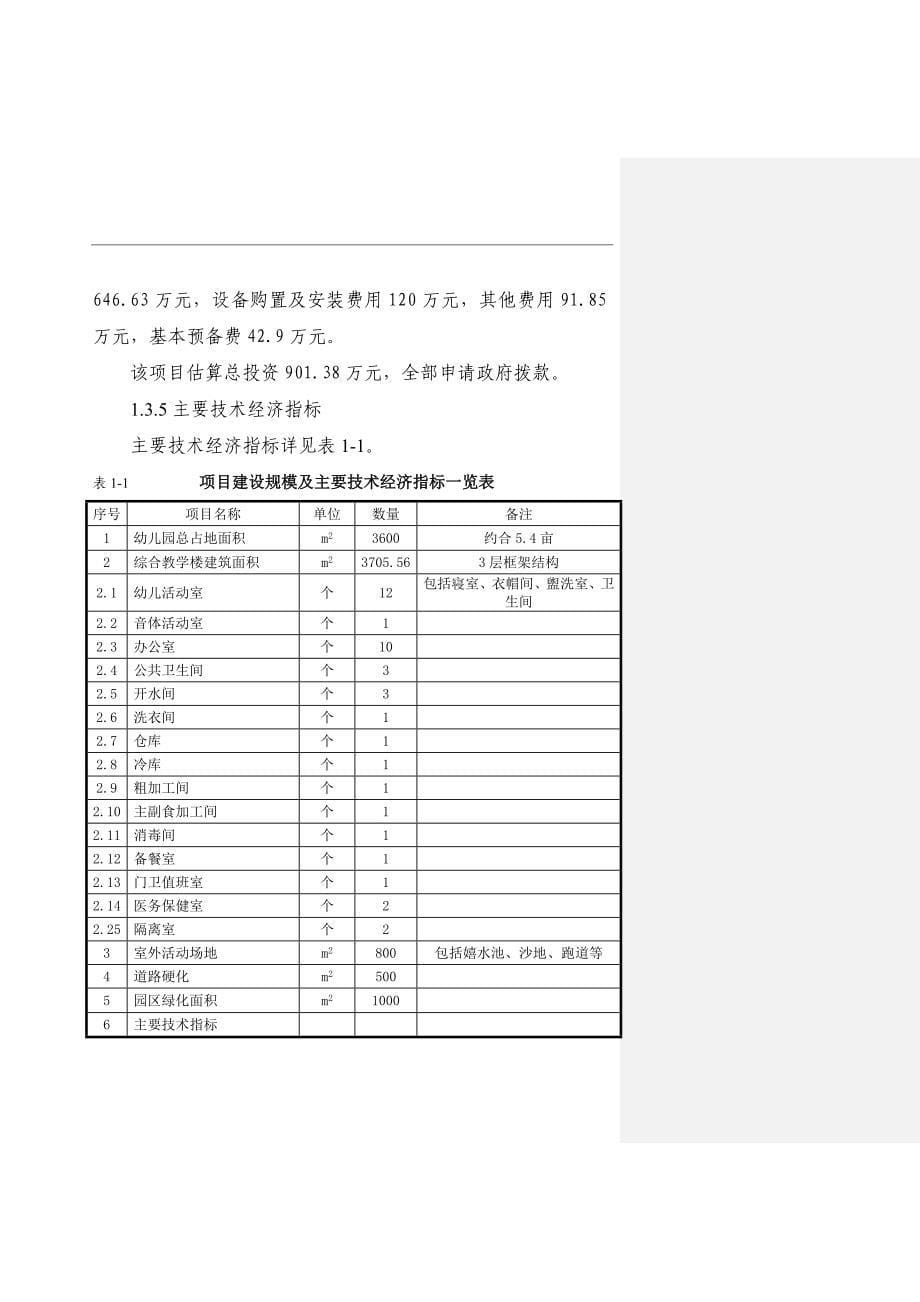 （可行性报告）幼儿园建设项目可行性研究报告（DOC55页）_第5页