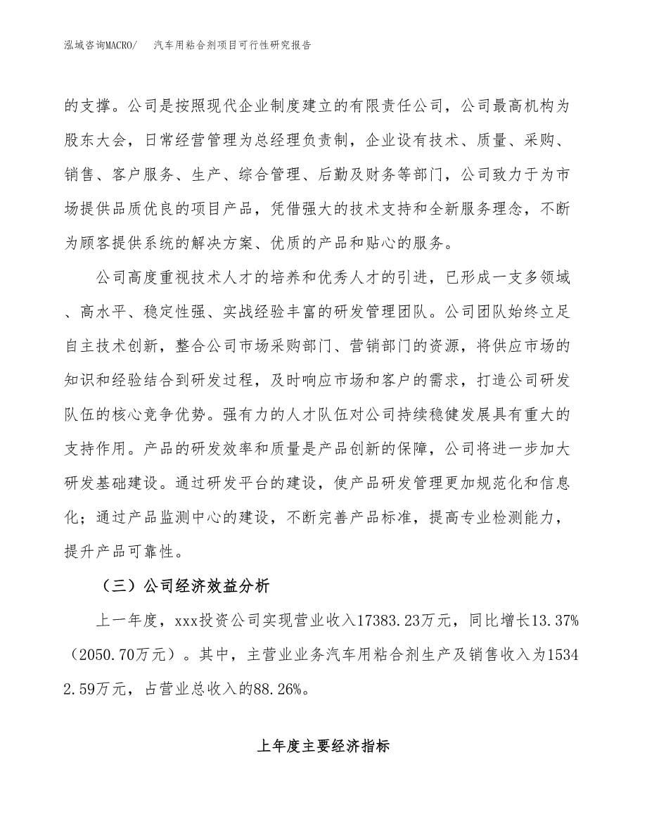 汽车用粘合剂项目可行性研究报告建议书.docx_第5页