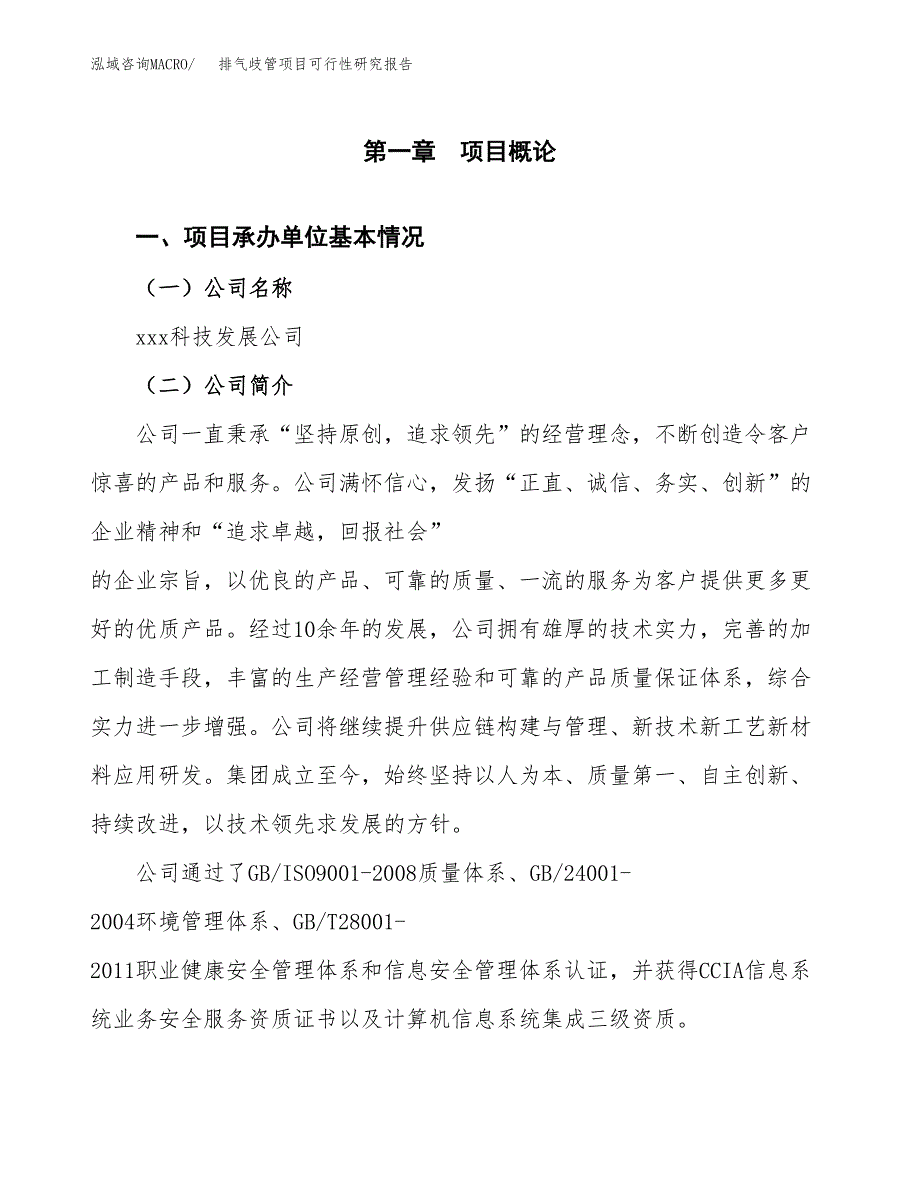 排气歧管项目可行性研究报告建议书.docx_第4页