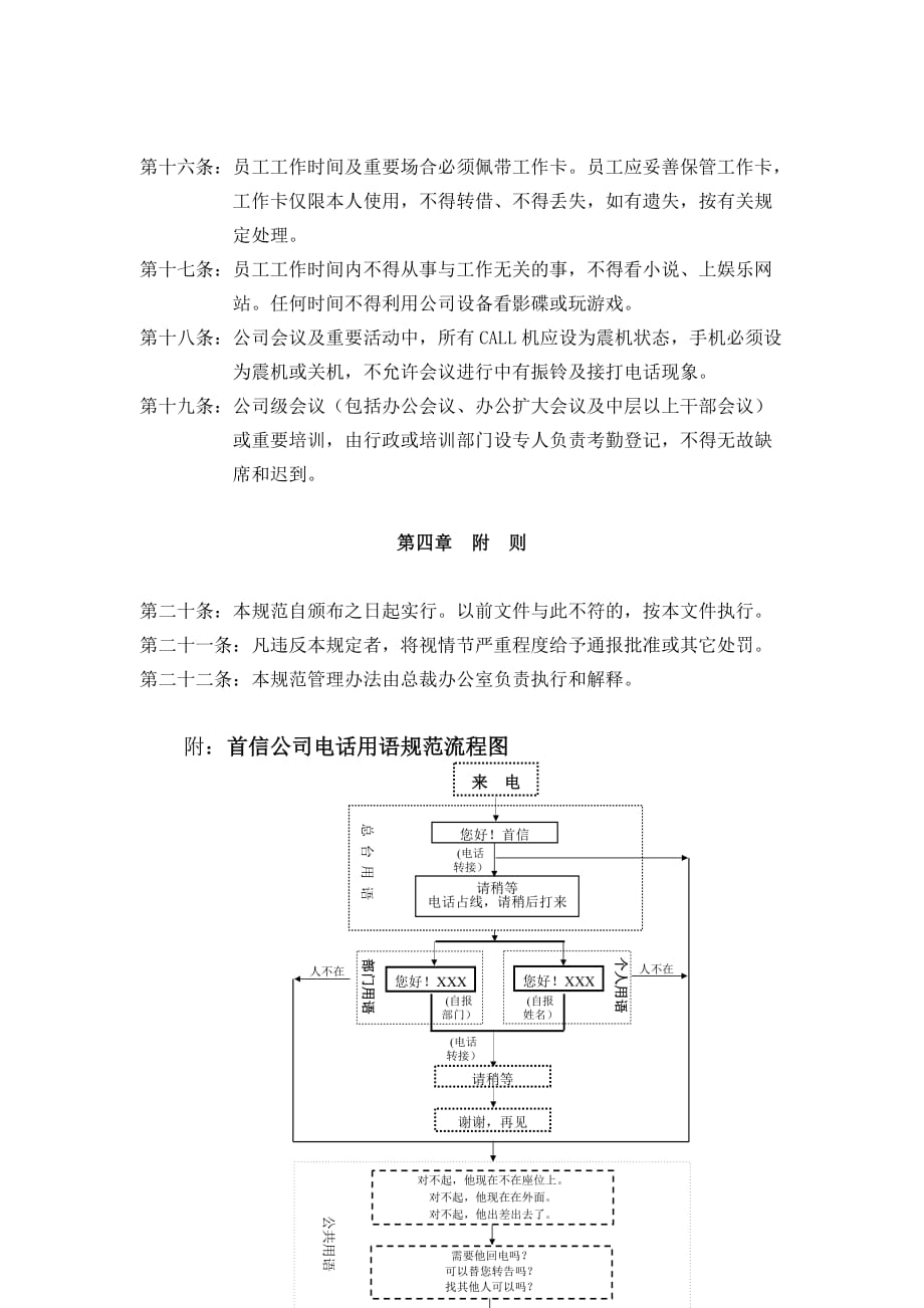 （管理制度）北京首信公司个人行为规范管理办法_第3页