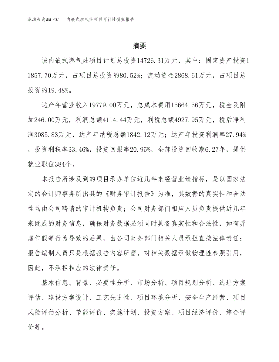 内嵌式燃气灶项目可行性研究报告建议书.docx_第2页