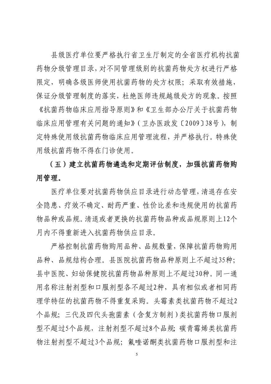 （医疗药品管理）澄城县抗菌药物整治活动实施_第5页
