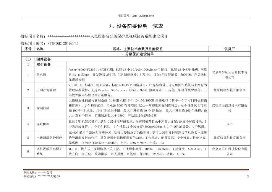 （项目管理）检察院分级保护项目技术方案_第3页