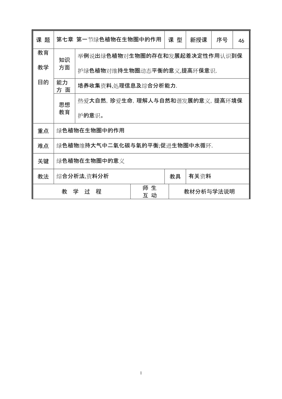 （生物科技行业）第一节绿色植物在生物圈中的作用_第1页