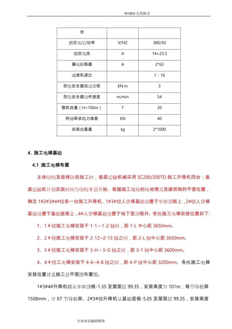 施工电梯基础专项施工组织方案_第5页