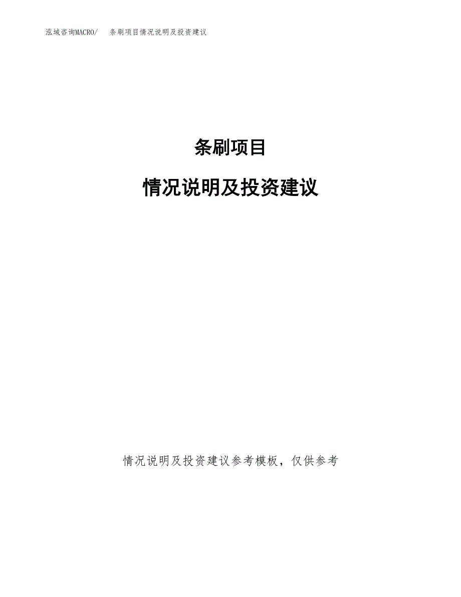 条刷项目情况说明及投资建议.docx_第1页