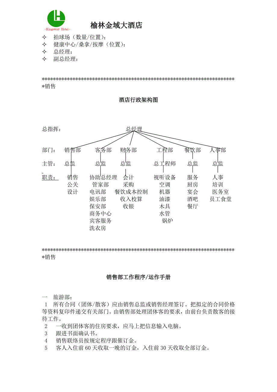 榆林金域大酒店营销部SOP_第4页