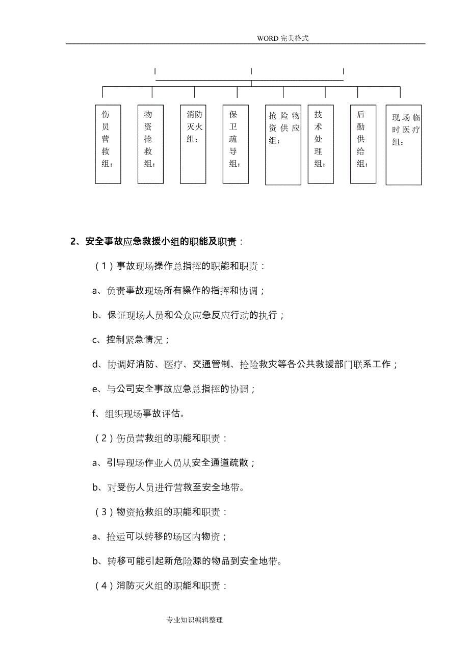 施工现场安全事故应急救援预案[综合性的]_第5页