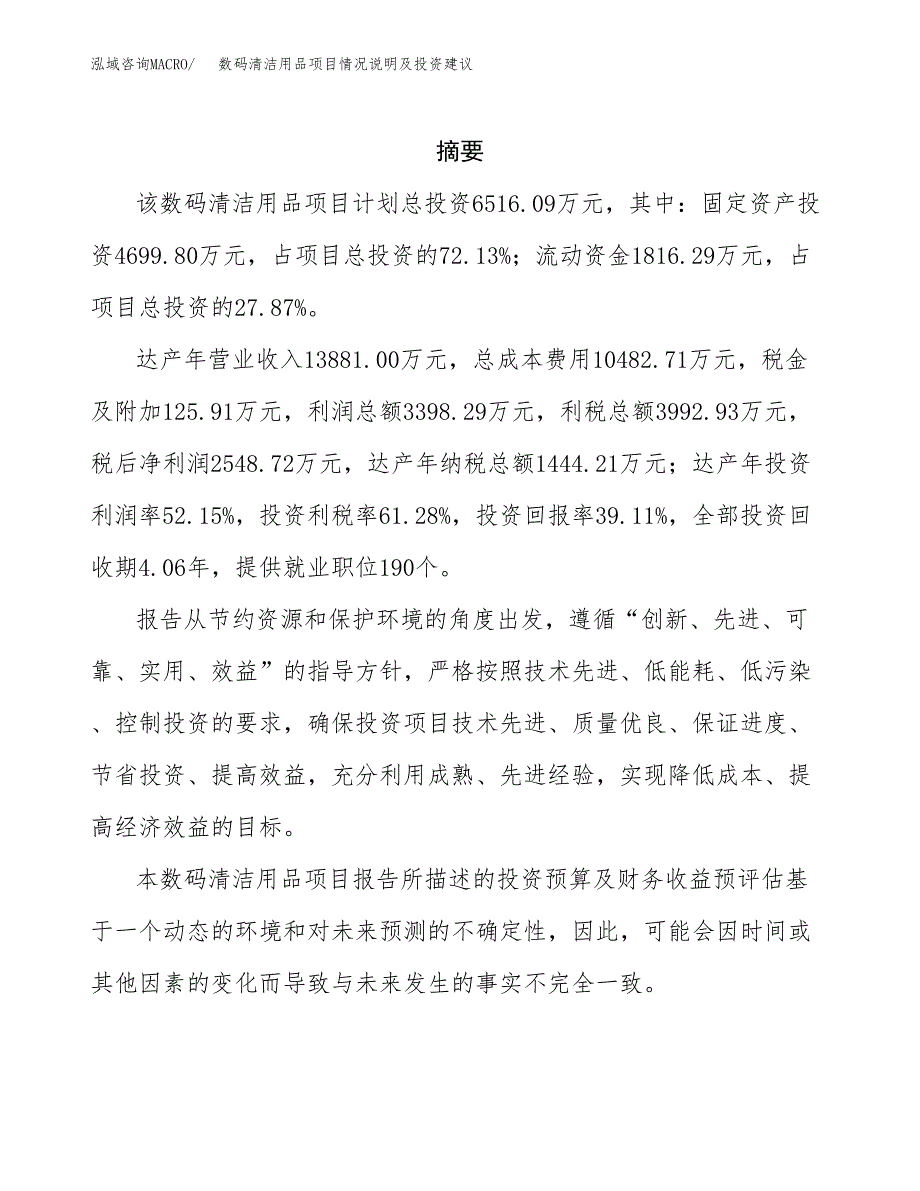 数码清洁用品项目情况说明及投资建议.docx_第2页