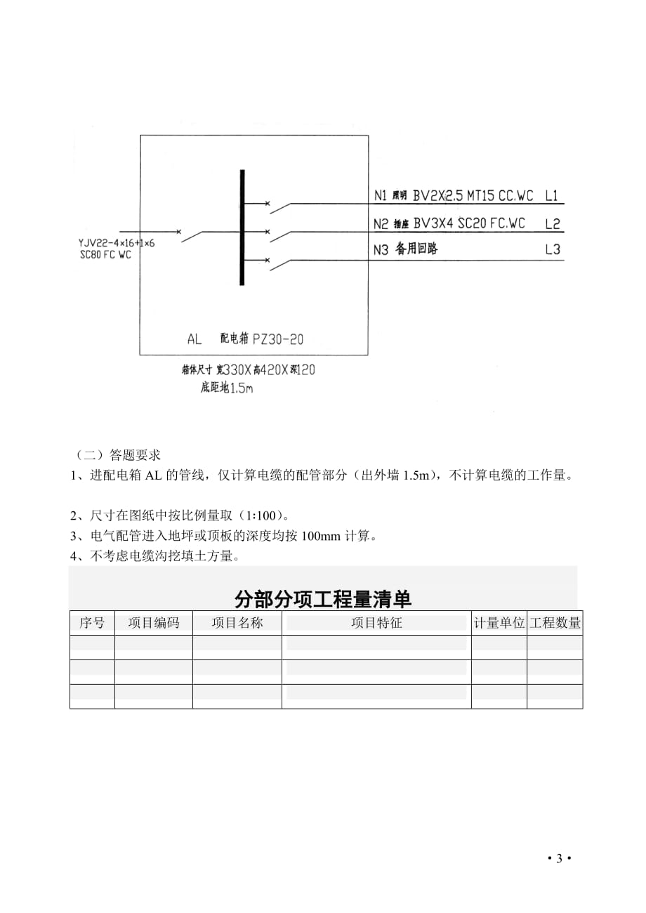 （财务预算编制）安装预算实操案例分析试卷_第3页