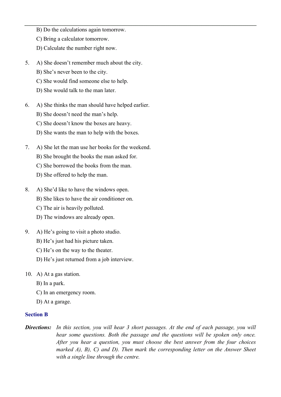 2001年6月大学英语六级(CET-6)真题试卷_第2页