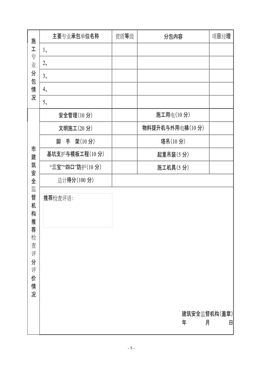 （安全管理套表）安全文明工地申请表_第5页