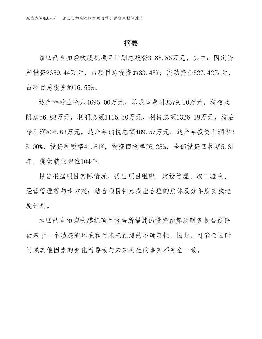 凹凸自扣袋吹膜机项目情况说明及投资建议.docx_第2页