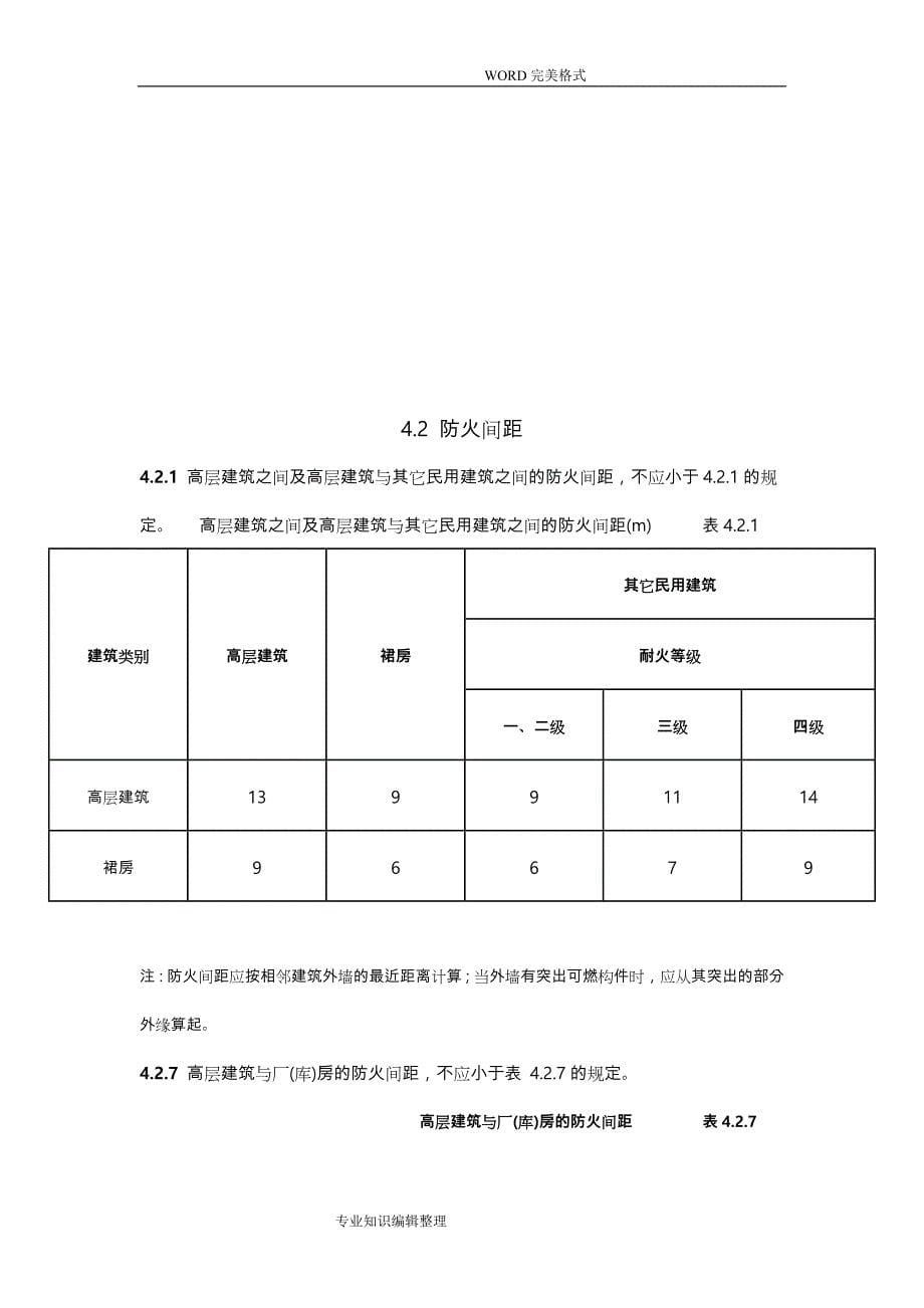 《高层民用建筑设计防火规范》2005版的部分数据_第5页