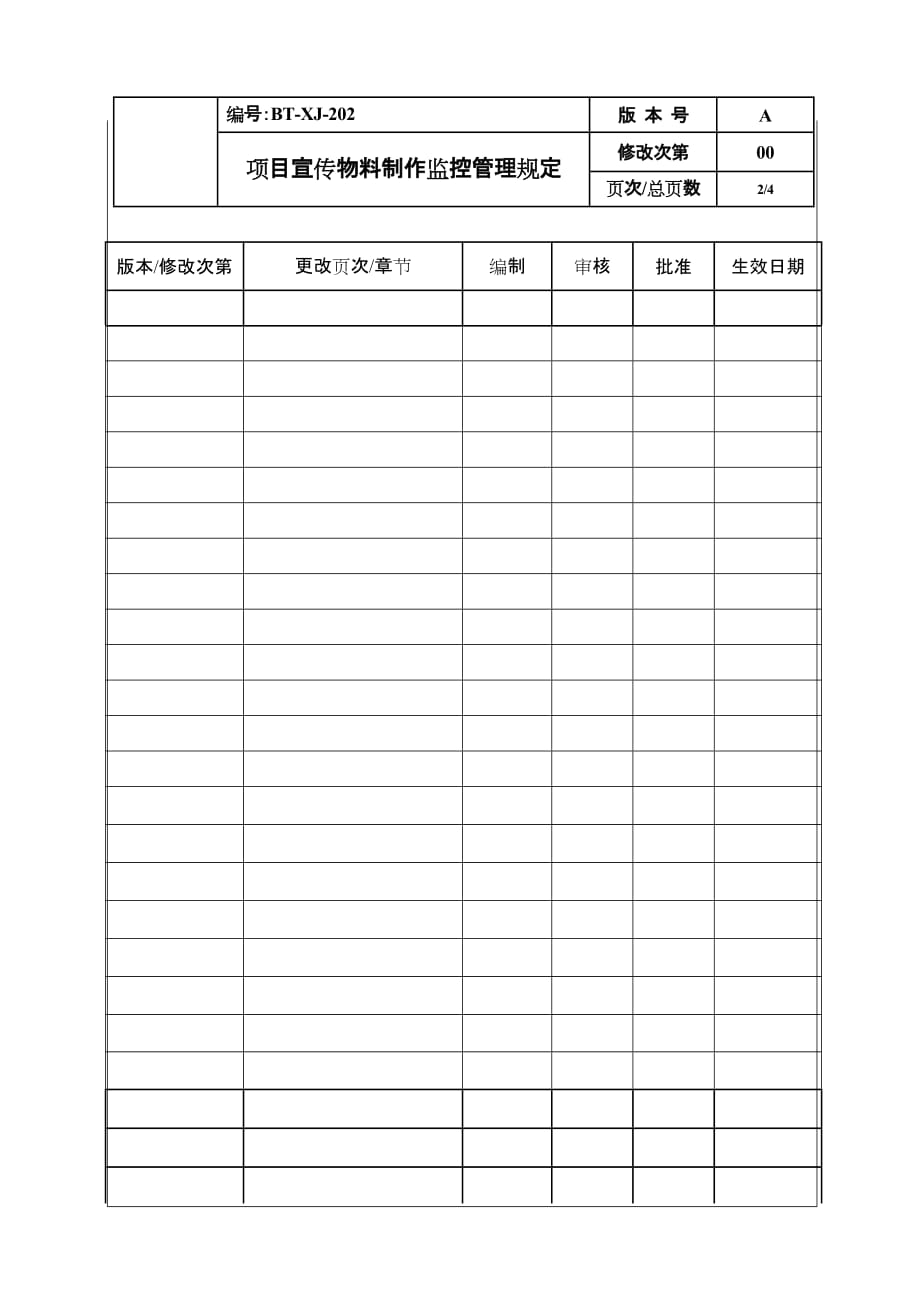 （项目管理）(BTJ)项目宣传物料制作监控管理规定_第2页