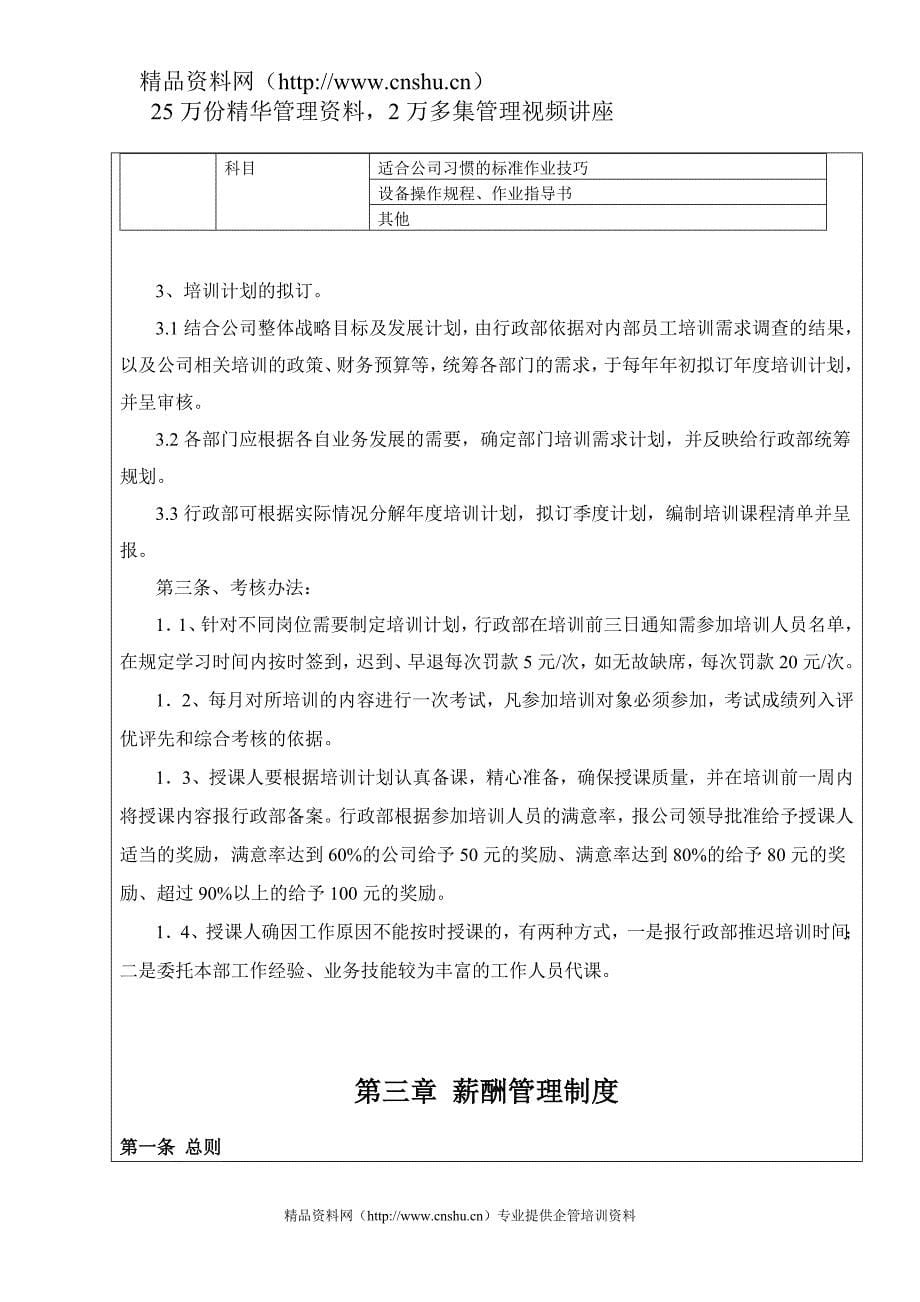 （管理制度）宁都水泥公司人事管理制度_第5页