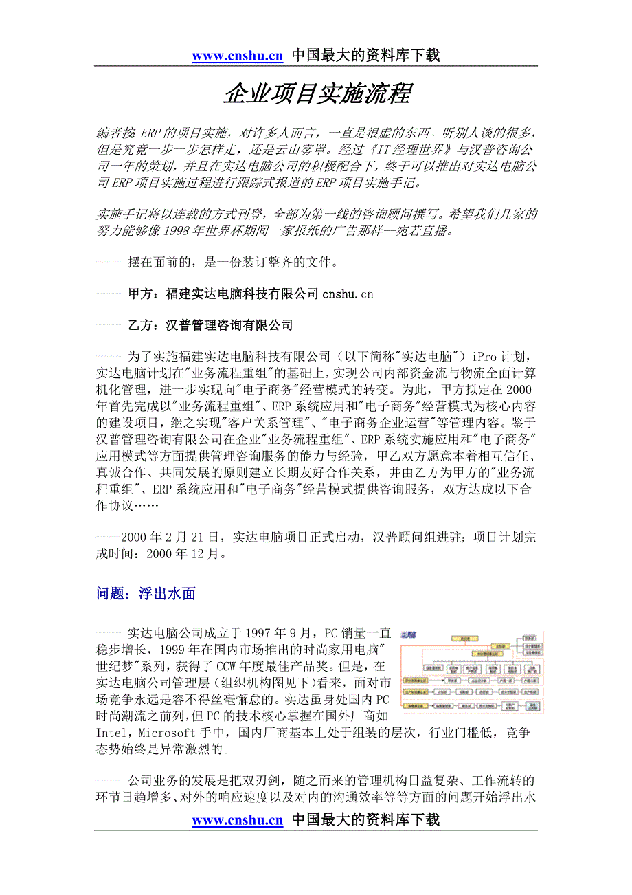 （项目管理）企业项目实施流程_第1页