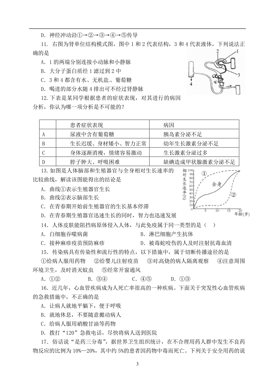 山东省滨州市2018年初中学业水平考生物样题_7537965.doc_第3页