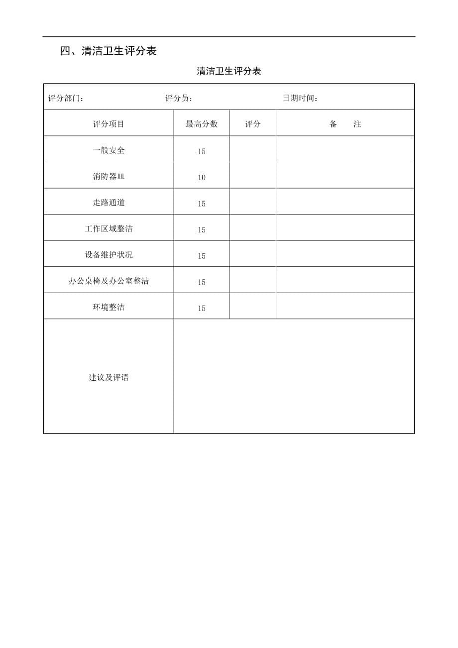 （企业管理套表）后勤管理表格_第5页