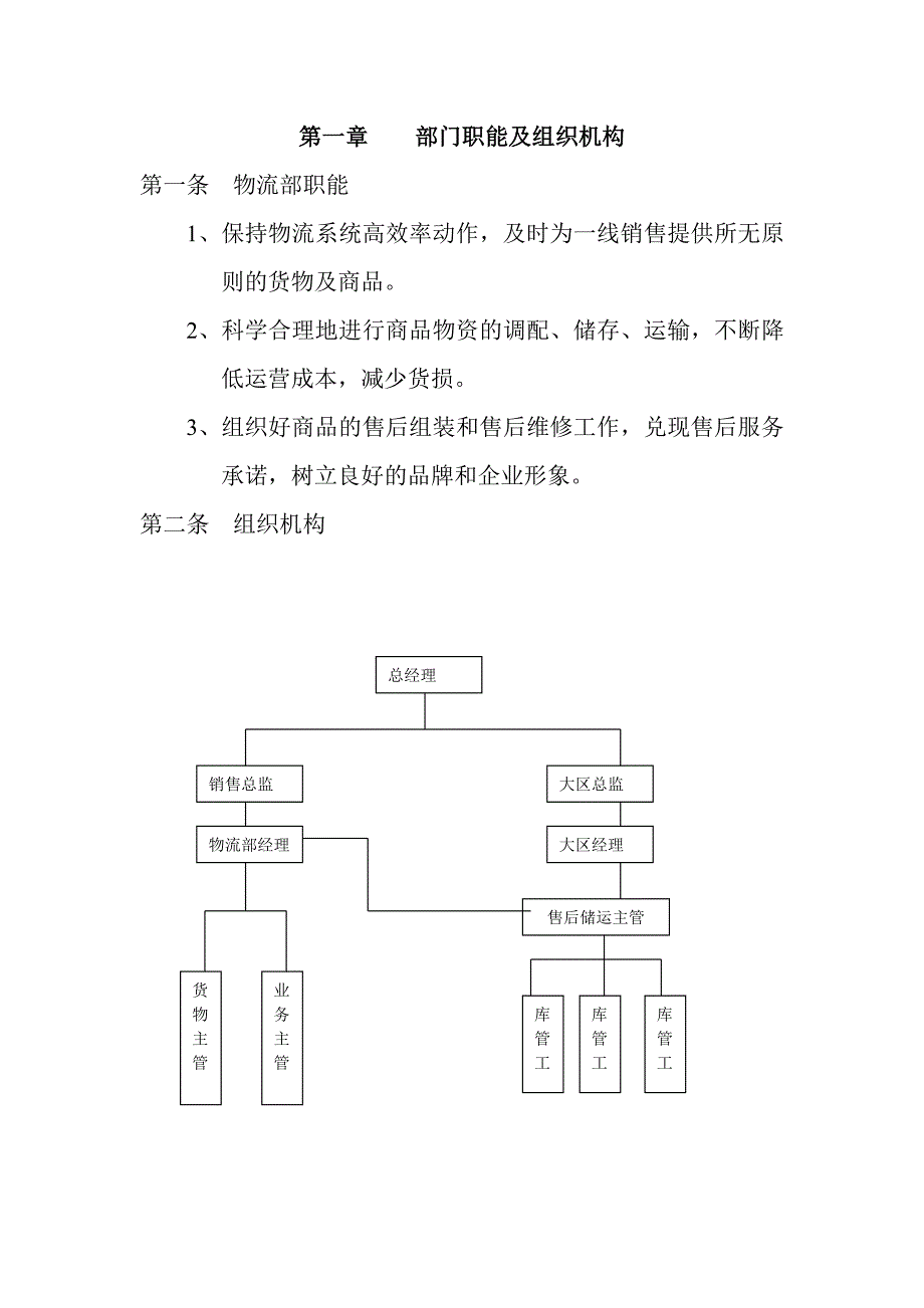 （工作规范）物流管理部的工作手册()_第3页