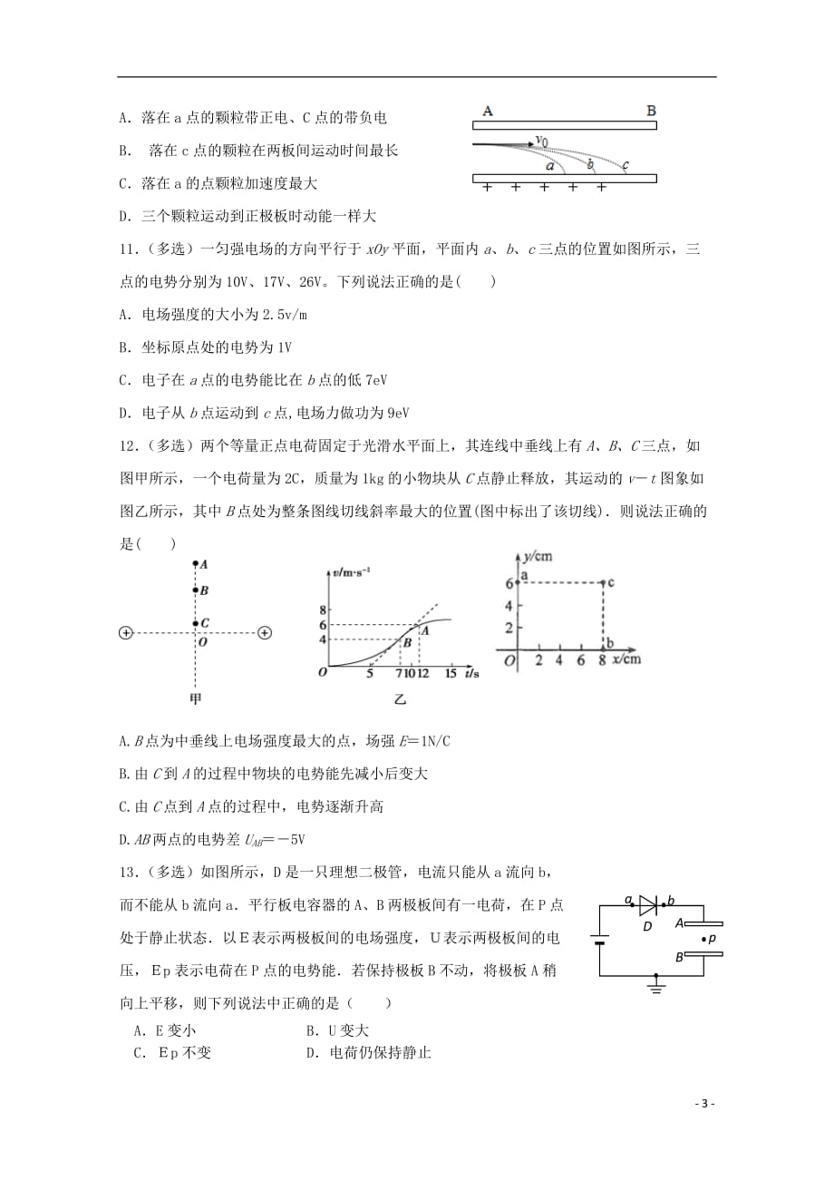 2019_2020年高二物理上学期期中试题201912100117_第3页