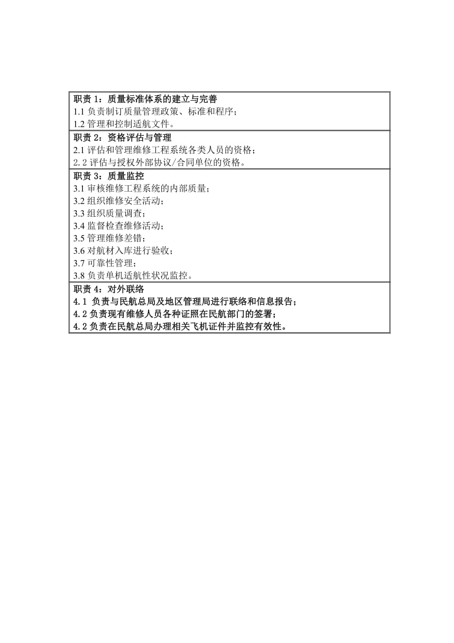 （岗位职责）航空公司维修质量分部岗位说明_第3页