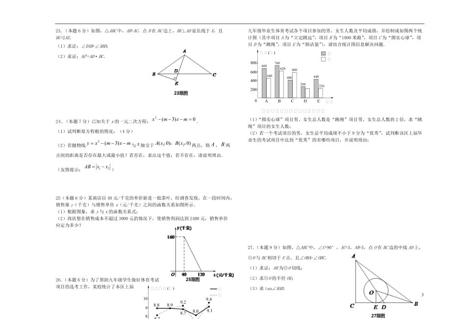 黑龙江省大庆市肇源县2018年中考数学二模卷_第3页