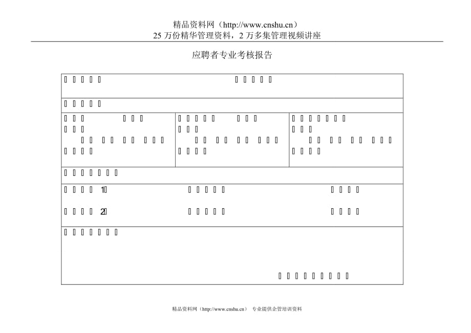 （绩效考核）应聘者专业考核报告_第1页