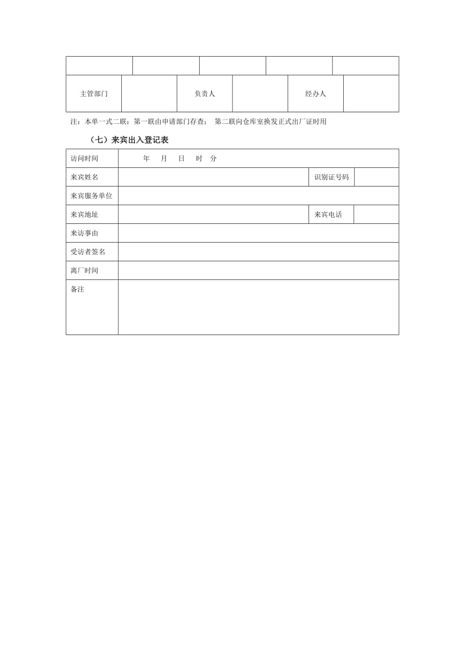 （企业管理套表）某集团公司出入厂管理执行工具与表件_第3页