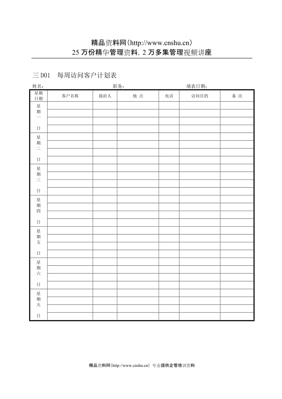 （销售管理）企业管理表格营销管理D纵表格_第1页