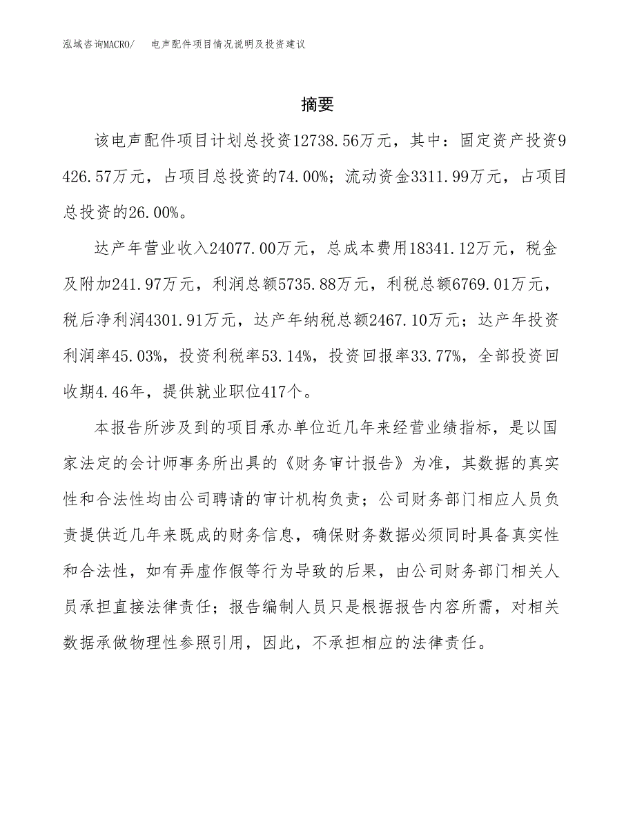 电声配件项目情况说明及投资建议.docx_第2页