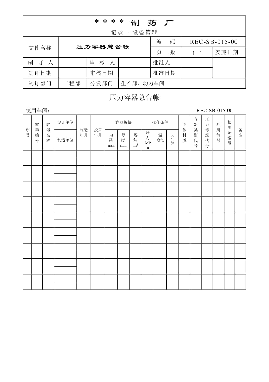 （情绪管理）压力容器台帐_第1页