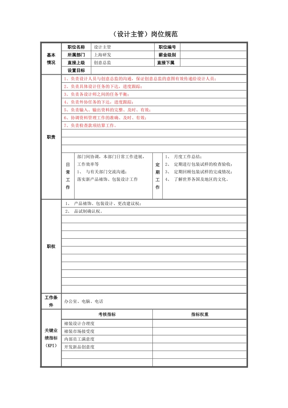 （岗位职责）上海某研发公司岗位规范_第4页