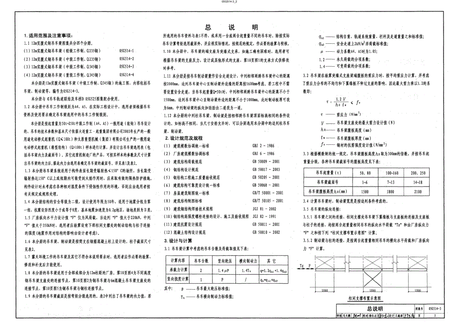 【结构专业】05G514-3 12m实腹式钢吊车梁-中级工作制-A4 A5 Q34 5钢_第2页