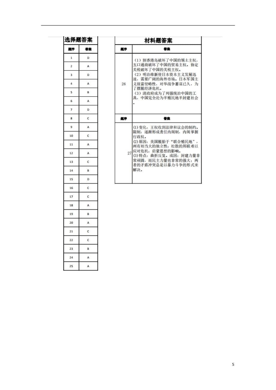 西藏自治区日喀则市南木林高级中学2019_2020学年高一历史上学期期末考试试题2019122403100_第5页