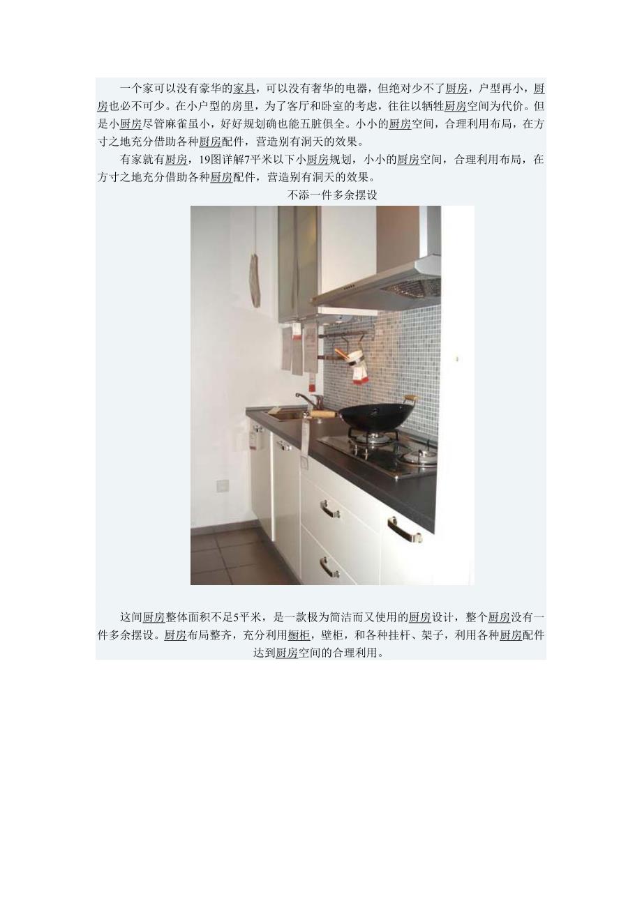 （餐饮管理）小户型平以下厨房设计案例分析(图)_第1页