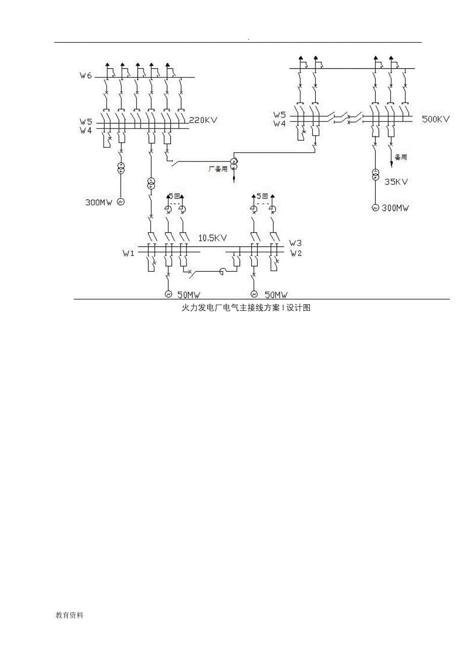 火力发电厂电气主接线课程设计报告_第5页
