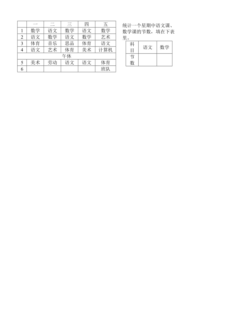 人教版一年级下学期数学第8单元试卷《总复习》试题_第3页