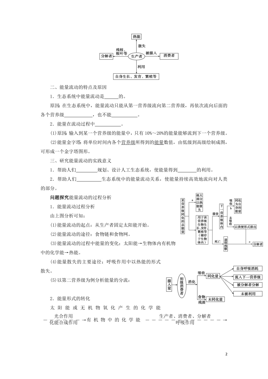 河北省石家庄市高中生物第五章生态系统及其稳定性5.2生态系统的能量流动第4课时教学案新人教版必修3_第2页