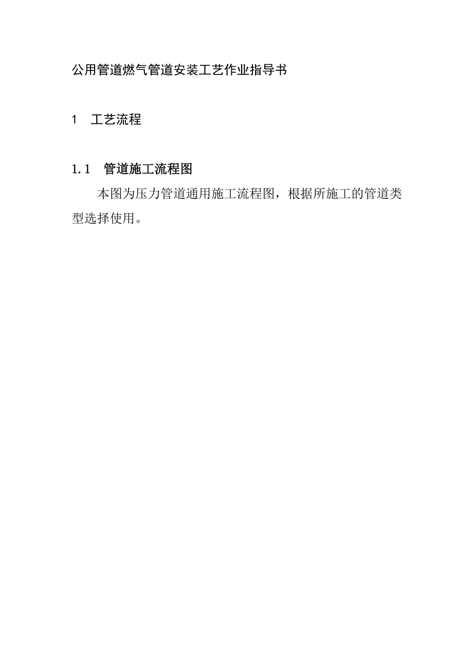 公用管道燃气管道安装工艺作业指导书_第1页