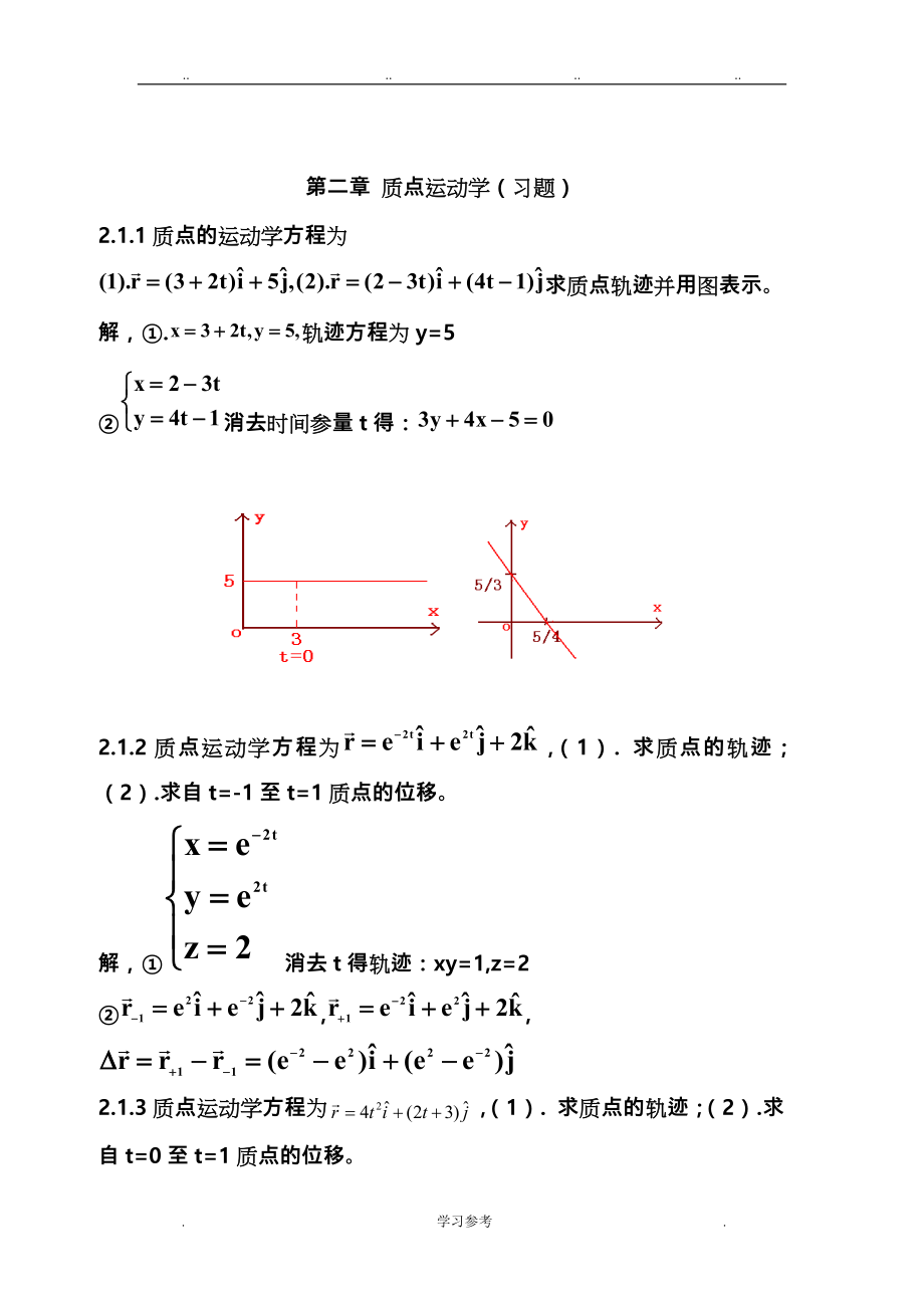 力学答案(漆安慎_杜婵英)_详解_1_9章_第1页