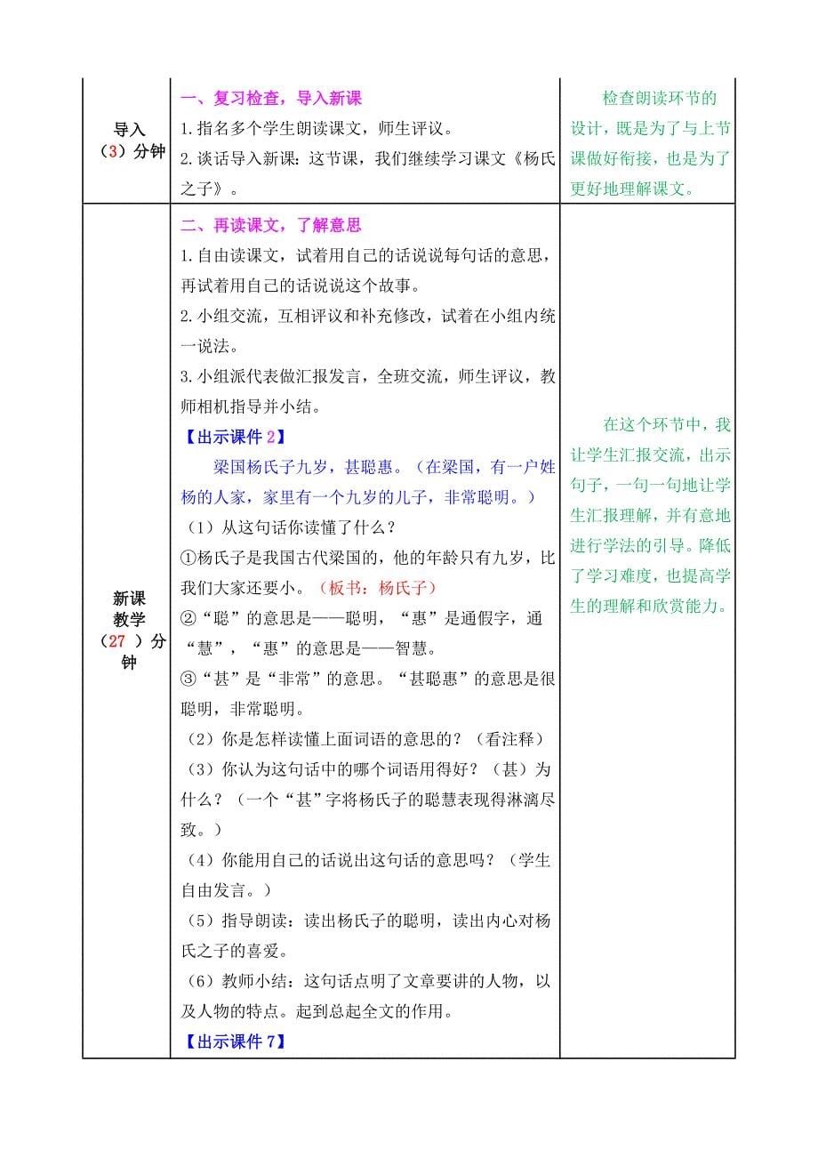 统编教材部编人教版五年级上册语文《21 杨氏之子》教案 (2)_第5页