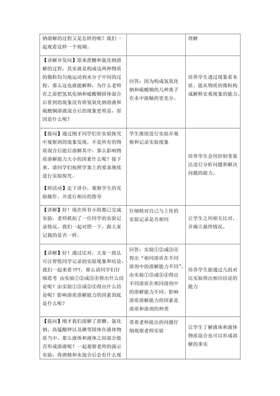 课题1 溶液的形成教学设计_第4页