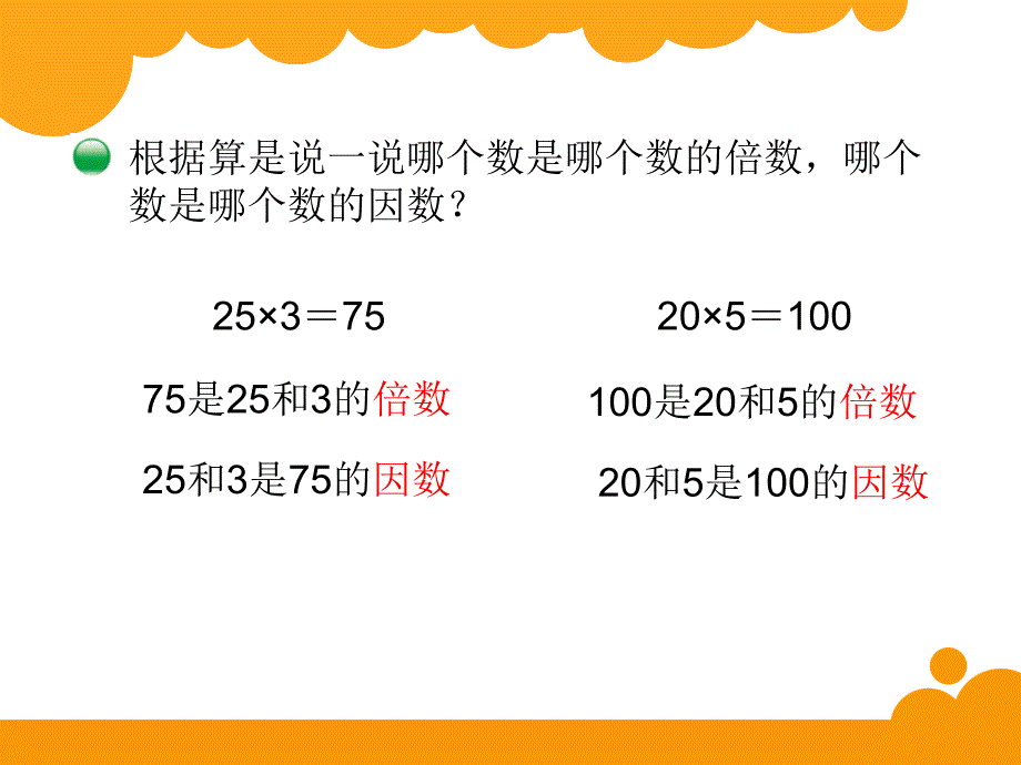 北师大版五年级（上册）数学课件_倍数与因数_第3页