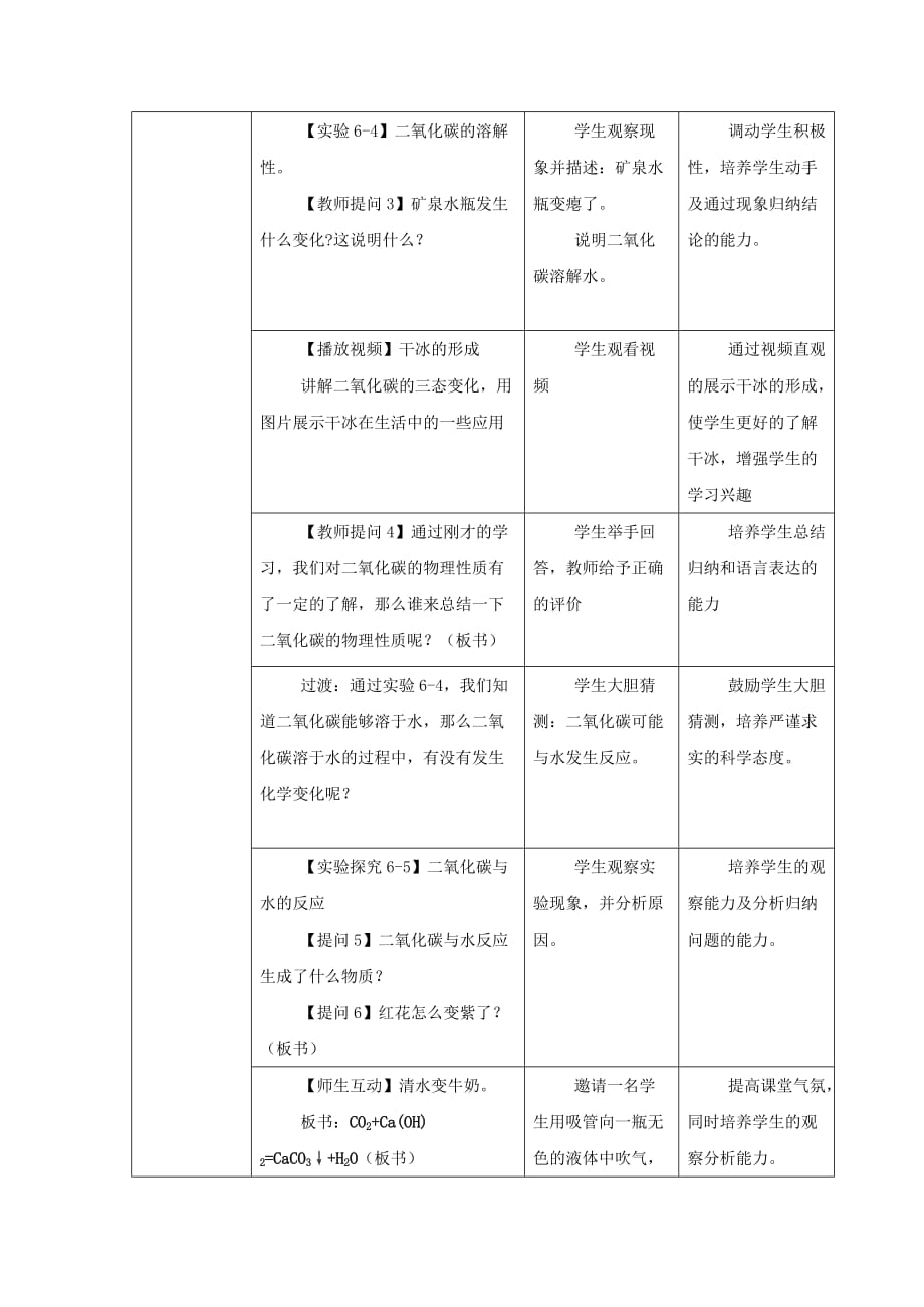 课题3 二氧化碳和一氧化碳教学设计_第3页