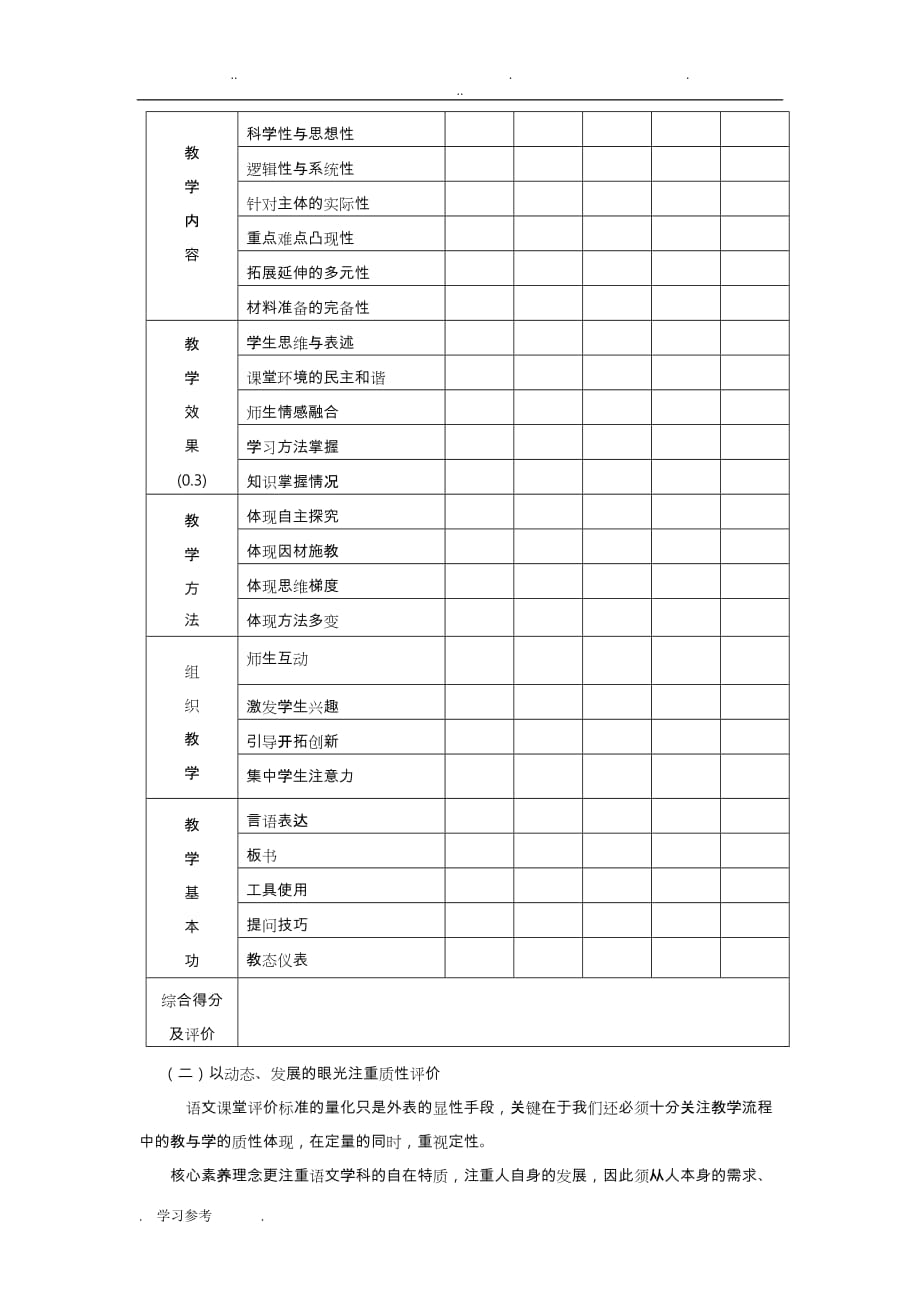 核心素养理念下的语文课堂评价标准[详]_第3页