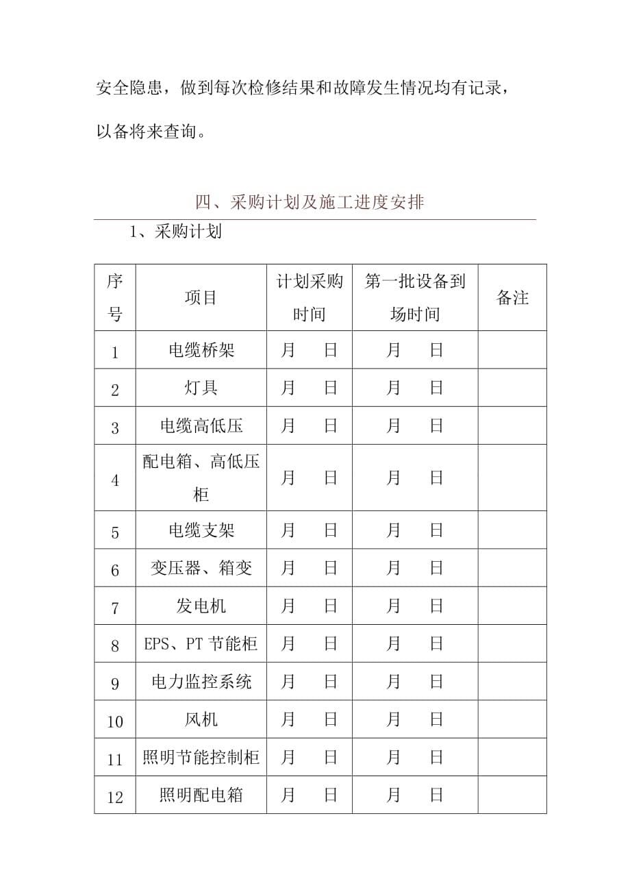 高速公路隧道机电工程总体施工进度计划_第5页